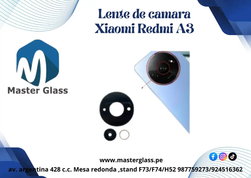 Lente de Cámara Xiaomi Redmi A3