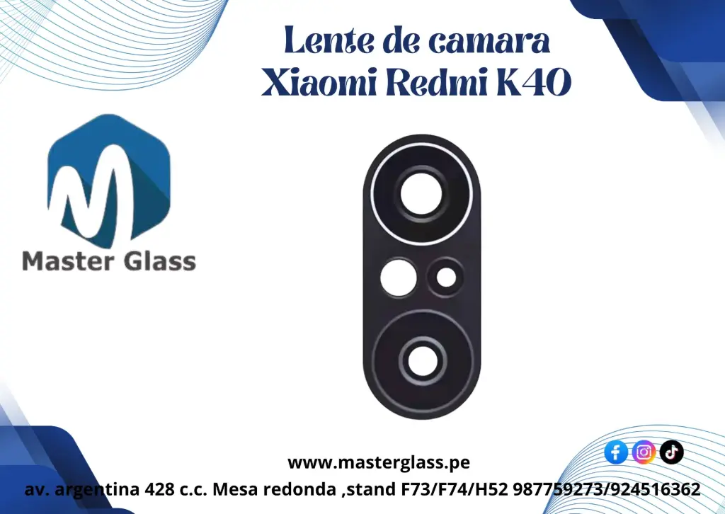 Lente de Cámara Xiaomi Redmi K40 / K40 Pro