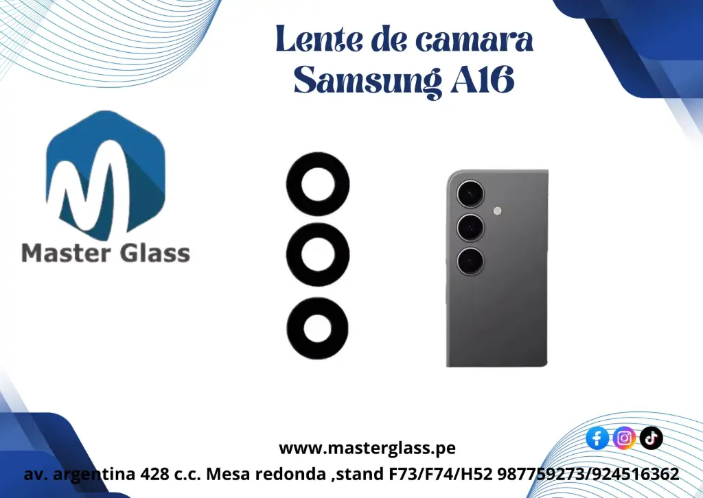 Lente de camara Samsung A16