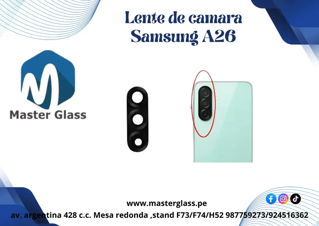 Lente de camara Samsung A26