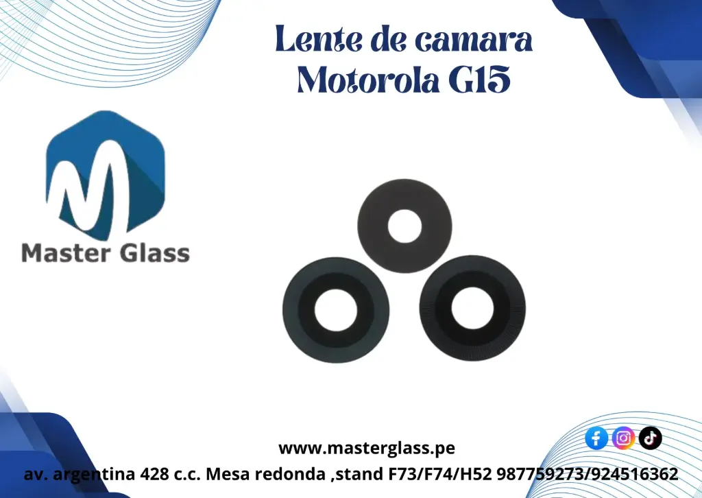 Lente de Cámara Motorola G15(huawei pura p70 ultra)(x2)