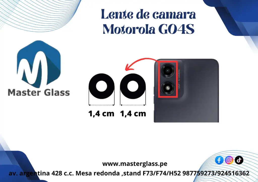 Lente de Cámara Motorola G04S