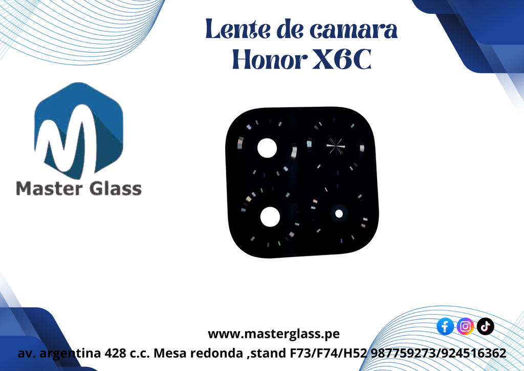 Lente de Cámara Huawei Honor X6C (Negro)