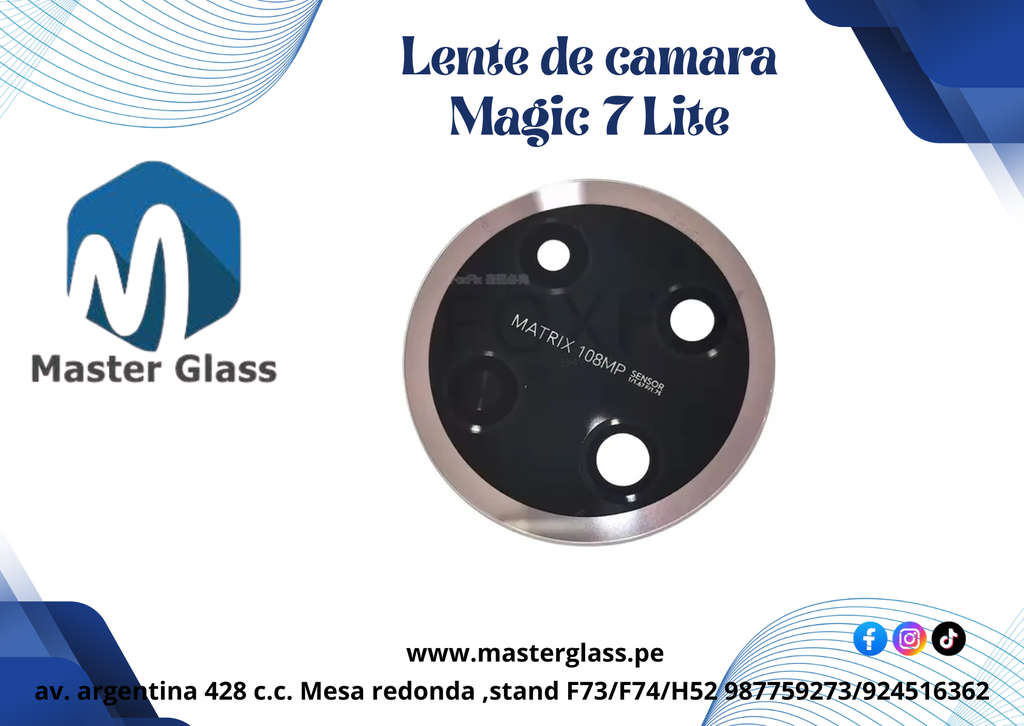 Lente de Cámara Huawei Magic 7 Lite / X9C