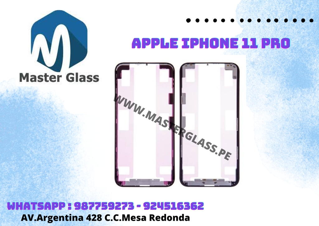 [GMOI11P] Glass con marco y oca Iphone 11 pro