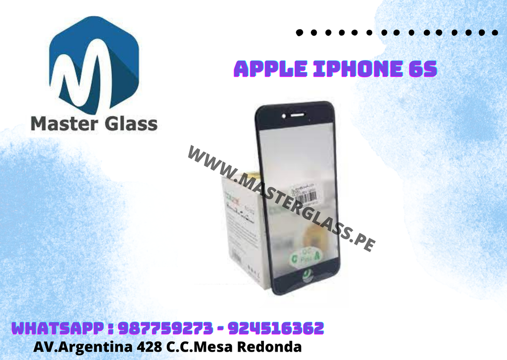 Glass con marco y oca Iphone 6s