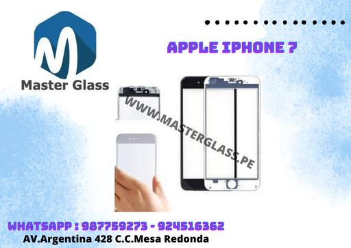 [GCMIP7] Glass con marco y oca Iphone 7