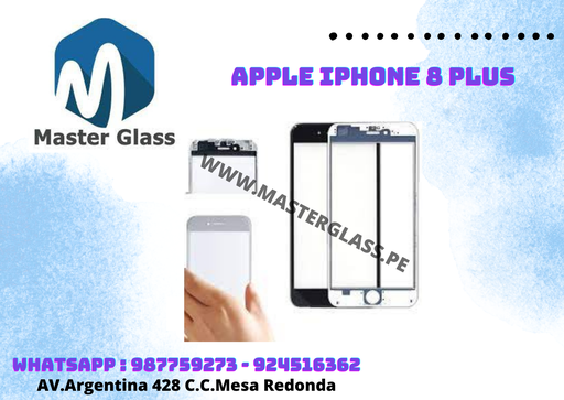 [GMOI8P] Glass con marco y oca Iphone 8 Plus