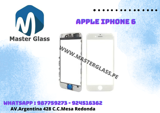 Glass con marco y oca Iphone 6g