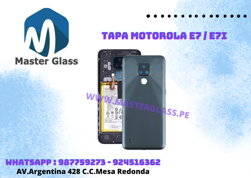 Tapa para Motorola E7 / E7i
