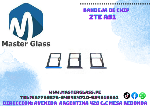 Bandeja de sim Blade ZTE A51