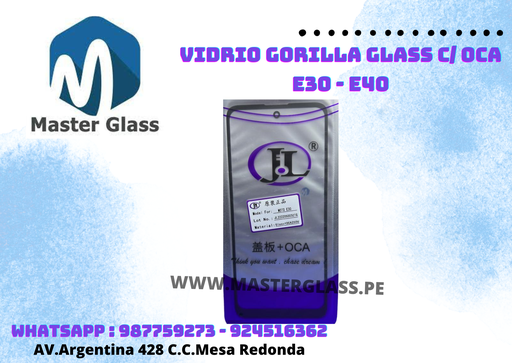 Vidrio Gorilla Glass C/ Oca Moto E30 / E40