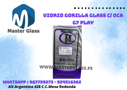 Vidrio Gorilla Glass C/ Oca Moto G7 play