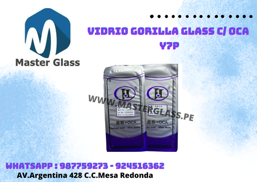 Vidrio Gorilla Glass C/ Oca Huawei Y7P
