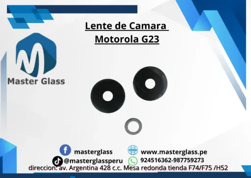 Lente de Camara Motorola G23 / G13 / Poco X4 GT (x3) 2 grandes 1 chico