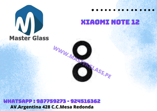 Lente de camara Xiaomi Redmi Note 12 (X2)
