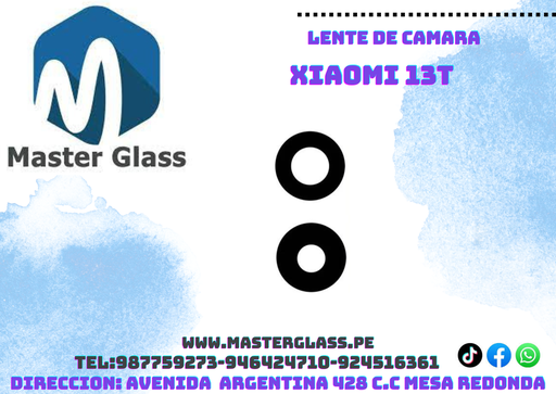 Lente de Cámara Xiaomi 13T (X2)(G24 inferior)