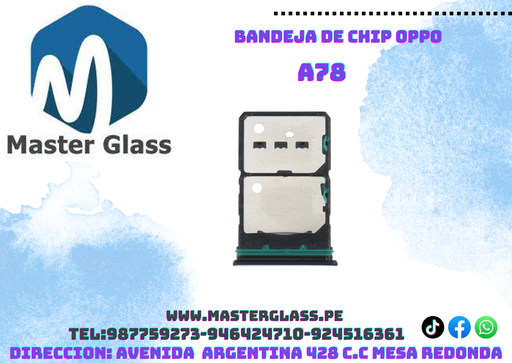 Bandeja de sim Oppo A78