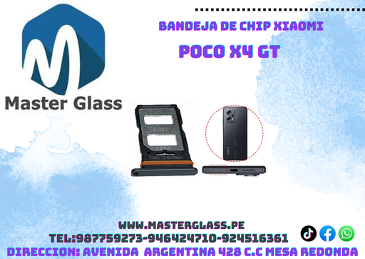 Bandeja de Sim para Xiaomi Poco X4 GT