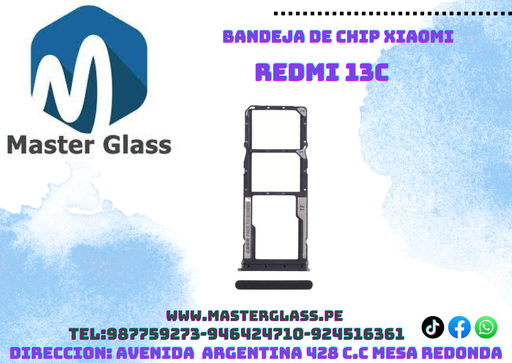 Bandeja de Sim Xiaomi Redmi 13C / Redmi 14C