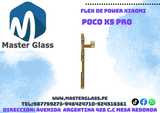 Flex de power y volumen Xiaomi Poco X5 Pro