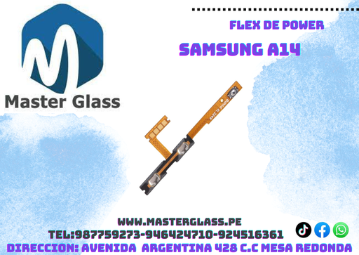 Flex de power y volumen Samsung A14 5g