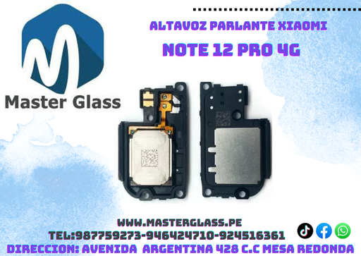 Altavoz Parlante Xiaomi Note 12 Pro 4G / Poco X4 Pro