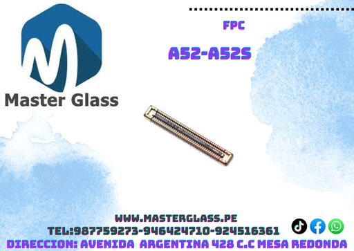 Conector de Placa FPC Samsung A52/A52S