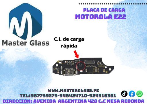 Placa de carga Motorola E22 / E22i original