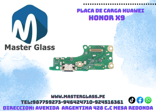 Placa de carga Huawei Honor x9 copy