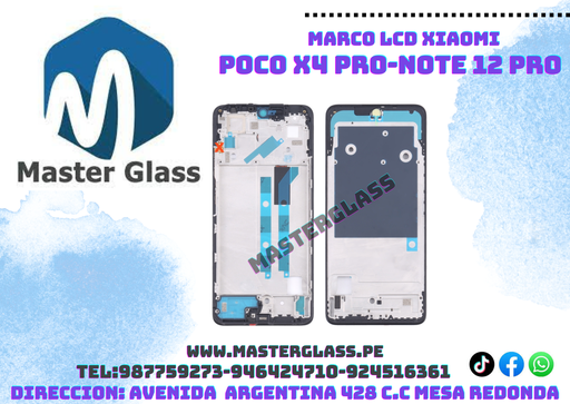 Marco Base Frame LCD Xiaomi Poco X4 Pro / Note 12 Pro