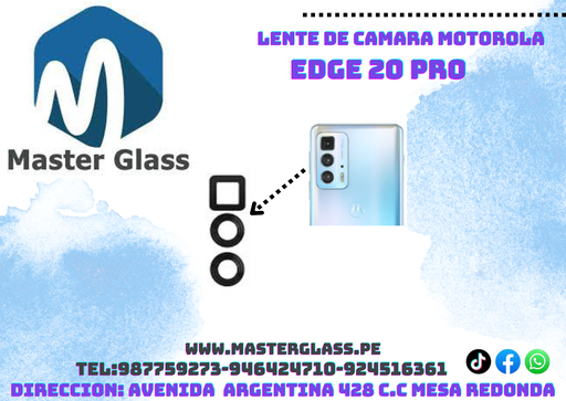 Lente de camara Motorola EDGE 20 Pro (X3)