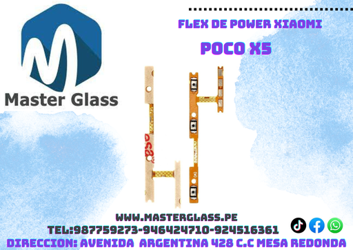 Flex de power y volumen Xiaomi Poco X5 5g