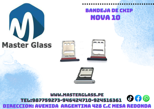 Bandeja de Sim Huawei Nova 10