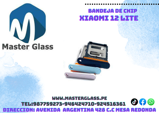 Bandeja de Sim Xiaomi 12 Lite