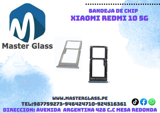 Bandeja de Sim para Xiaomi Redmi 10 5g