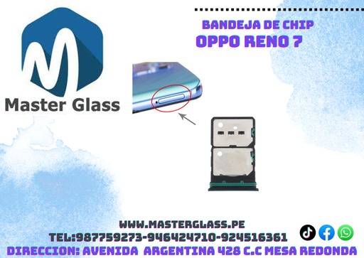 Bandeja de sim Oppo Reno 7 5g