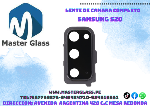 Lente de camara con base Samsung S20