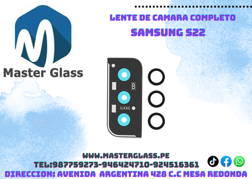 Lente de camara con base Samsung S22