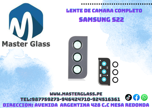 Lente de camara con base Samsung S22 Plus