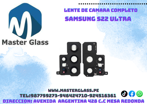 Lente de camara con base Samsung S22 Ultra