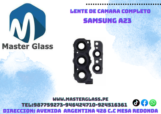 Lente de camara con base Samsung A23