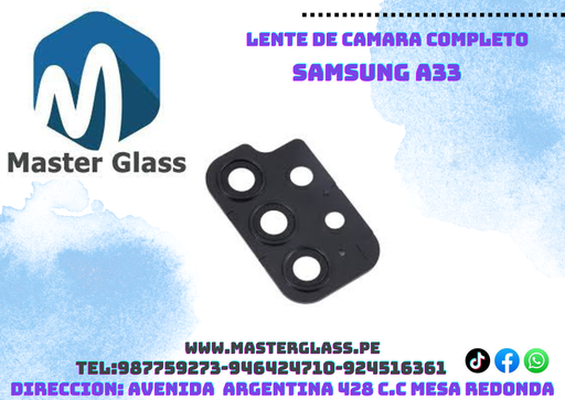 Lente de camara con base Samsung A33