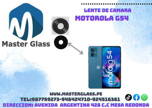 Lente de camara Motorola G54 (x2)Realme C35