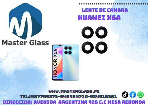 Lente de Camara Huawei Honor X6A / X6A Plus(x4)