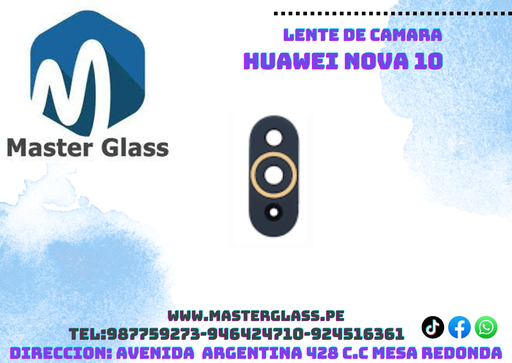 Lente de Camara Huawei Nova 10