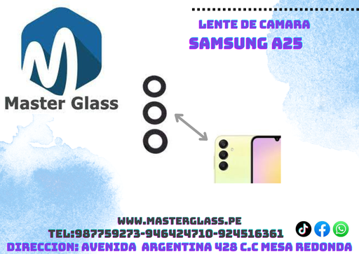 Lente de Camara Samsung A25 (x3)