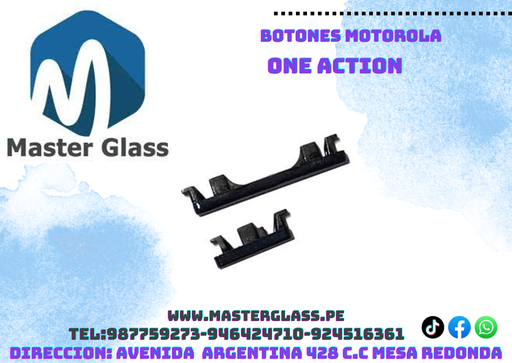 Boton de volumen y encendido para Motorola  One action