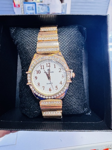RELOJ DE ACERO ANTIALERGICO DORADO PARA MUJER