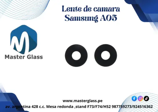 Lente de camara Samsung A05